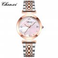 Chenxi new mother-of-pearl quartz ladies watch with solid gold and steel strap