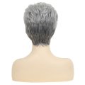 Chemical Fiber Women's Fashion Short Hair Gray Gradient Fluffy Wig