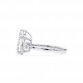 Hot Sale Ice Flower Cut 2 Carat 7x10mm Water Drop 925 Sterling Silver Platinum Electroplated Ring