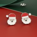 S925 sterling silver needle Christmas series small fresh and sweet temperament earrings