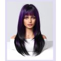 New Gradient Color High-level Medium-length Curly Hair summer Dopamine wig