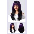 New Gradient Color High-level Medium-length Curly Hair summer Dopamine wig