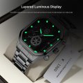 Chenxi Square Multifunctional Men's Watch Wholesale Chronograph Calendar Luminous Belt Hot Selling Quartz Watch