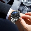 Chenxi mechanical watch for men, fully automatic calendar, luminous, waterproof, genuine leather strap, fashionable, high-end bu