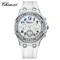 Chenxi multifunctional watch for women, moon phase chronograph, true three-eye ladies watch, waterproof and luminous