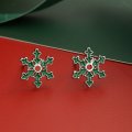 S925 sterling silver needle Christmas series small fresh and sweet temperament earrings