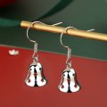 S925 sterling silver needle Christmas series small fresh and sweet temperament earrings