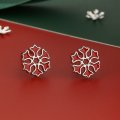 S925 sterling silver needle Christmas series small fresh and sweet temperament earrings
