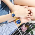 Chenxi fashion couple watch dual calendar with diamond steel strap men's and women's quartz watch