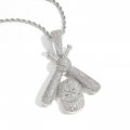 Baseball cap pendant micro inlaid zircon necklace hip hop 18k gold personality trend men hip hop jewelry
