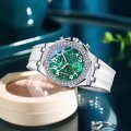 Chenxi multifunctional watch for women, moon phase chronograph, true three-eye ladies watch, waterproof and luminous