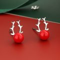 S925 sterling silver needle Christmas series small fresh and sweet temperament earrings