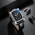 CHENXI New Multi-function Sports Watch Men's Genuine Leather Rectangular Waterproof Luminous Quartz Watch