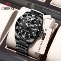 Men's fashion waterproof quartz watch factory direct sale steel band wholesale magnifying glass calendar watch
