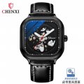 CHENXI new square hollow automatic mechanical watch for men