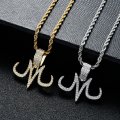 Dragon Ball Dark Magician Babidi Magic Control M Personality Hip-Hop Pendant Copper Inlaid Zircon Hip-Hop Necklace