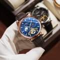 Chenxi Xinghe Moon Phase Hollow Flywheel Mechanical Watch Men's Watch Fully Automatic Luminous Business Leather Watch