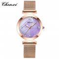 Chenxi new mother-of-pearl quartz ladies watch with solid gold and steel strap