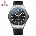 Chenxi new trend fashion men's watch calendar waterproof rivet silicone strap manufacturer quartz watch