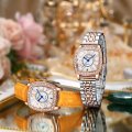 Chenxi Wine Barrel Square Fashion Watch Women Waterproof Digital Calendar Quartz Strap Diamond Genuine Leather Women's Watch