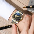 CHENXI watch men's mechanical watch moon phase new style butterfly buckle steel belt fully automatic mechanical watch wholesale 