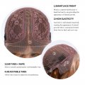 Temperament Long Hair Natural Invisible Front Lace Head Woven center paerted No Bangs Full head Covering Wig