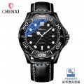 Chenxi mechanical watch for men, fully automatic calendar, luminous, waterproof, genuine leather strap, fashionable, high-end bu