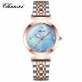 Chenxi new mother-of-pearl quartz ladies watch with solid gold and steel strap