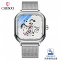 CHENXI new square hollow automatic mechanical watch for men
