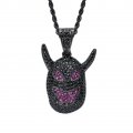 Hip-hop jewelry monster pendant horned devil hiphop rapper personality men's necklace