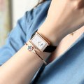 Square watch for women genuine leather belt women's watch thin waterproof watch fashion simple three-pin small square fashion qu