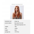 Medium Length Straight Orange Wig