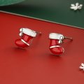 S925 sterling silver needle Christmas series small fresh and sweet temperament earrings