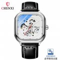 CHENXI new square hollow automatic mechanical watch for men