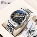 CHENXI watch men's mechanical watch moon phase new style butterfly buckle steel belt fully automatic mechanical watch wholesale 