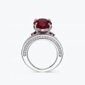 New Year of the Zodiac Six Red Diamond Princess Crown Ring