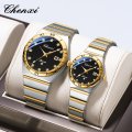 Chenxi couple watch fashion trend men's and women's watch diamond calendar luminous couple watch