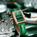 Square watch for women genuine leather belt women's watch thin waterproof watch fashion simple three-pin small square fashion qu
