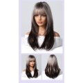 New Gradient Color High-level Medium-length Curly Hair summer Dopamine wig