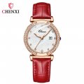 Chenxi new diamond calendar watch for women waterproof quartz watch mother-of-pearl dial watch