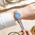Chenxi Roman Couple Calendar Blue Pink White Steel Waterproof Luminous Classic Spherical Quartz Watch