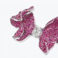 High-end brooch elegant bow 925 silver 8A zircon niche personality brooch