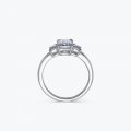 Hot selling white gold plated exquisite niche sparkling white diamond ring