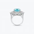 Fashion high-end jewelry 925 silver Paraiba ring