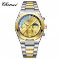 Chenxi men's watch multi-function watch calendar moon phase chronograph men's watch steel belt luminous waterproof