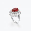 Temperamental red corundum pigeon egg luxury high-grade colored gem ring