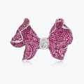 High-end brooch elegant bow 925 silver 8A zircon niche personality brooch