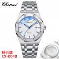 Chenxi light transparent men's fashion watch octagonal luminous waterproof stainless steel trend watch