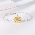 Popular sunflower necklace, women's bracelet, sunflower earrings, trendy niche personality