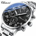 Chenxi multifunctional men's watch real three-eye six-pin calendar timing steel belt manufacturer quartz watch